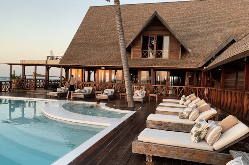 Guests Relaxing at Resort Patio